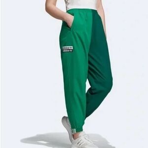 Adidas Women's Two-Tone Green Jogger Pants